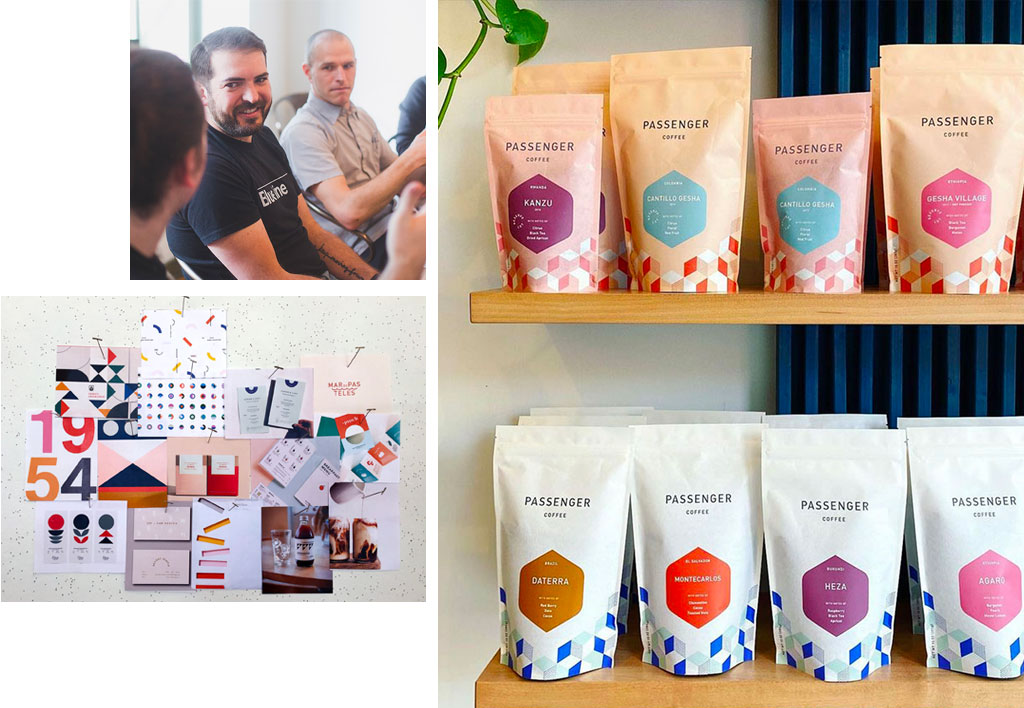 gallery of images: new Passenger Coffee packaging and visual language board